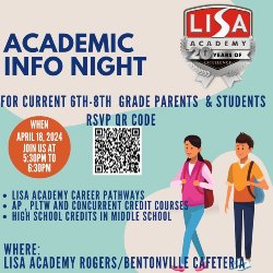 middle school parent academic night graphic