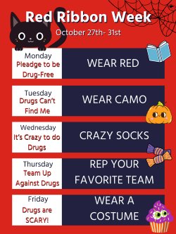 red ribbon week dress up days